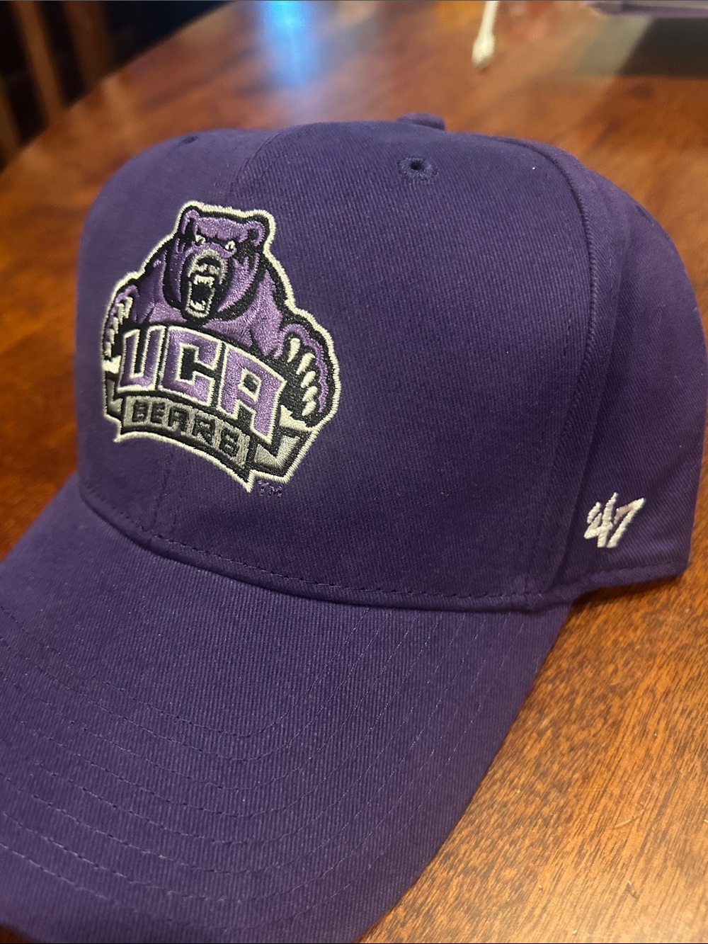 University Of Central Arkansas Bears UCA ‘47 Brand Purple Cap O/S Velcro New! - Picture 2 of 9